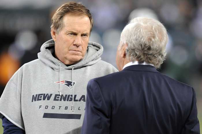 Patriots coach Bill Belichick has won six Super Bowl working for New England owner Robert Kraft.
